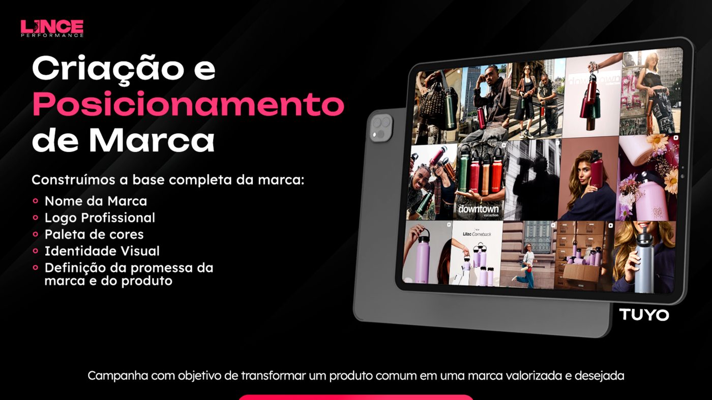Criação e posicionamento de marca: nome, logo, identidade e promessa