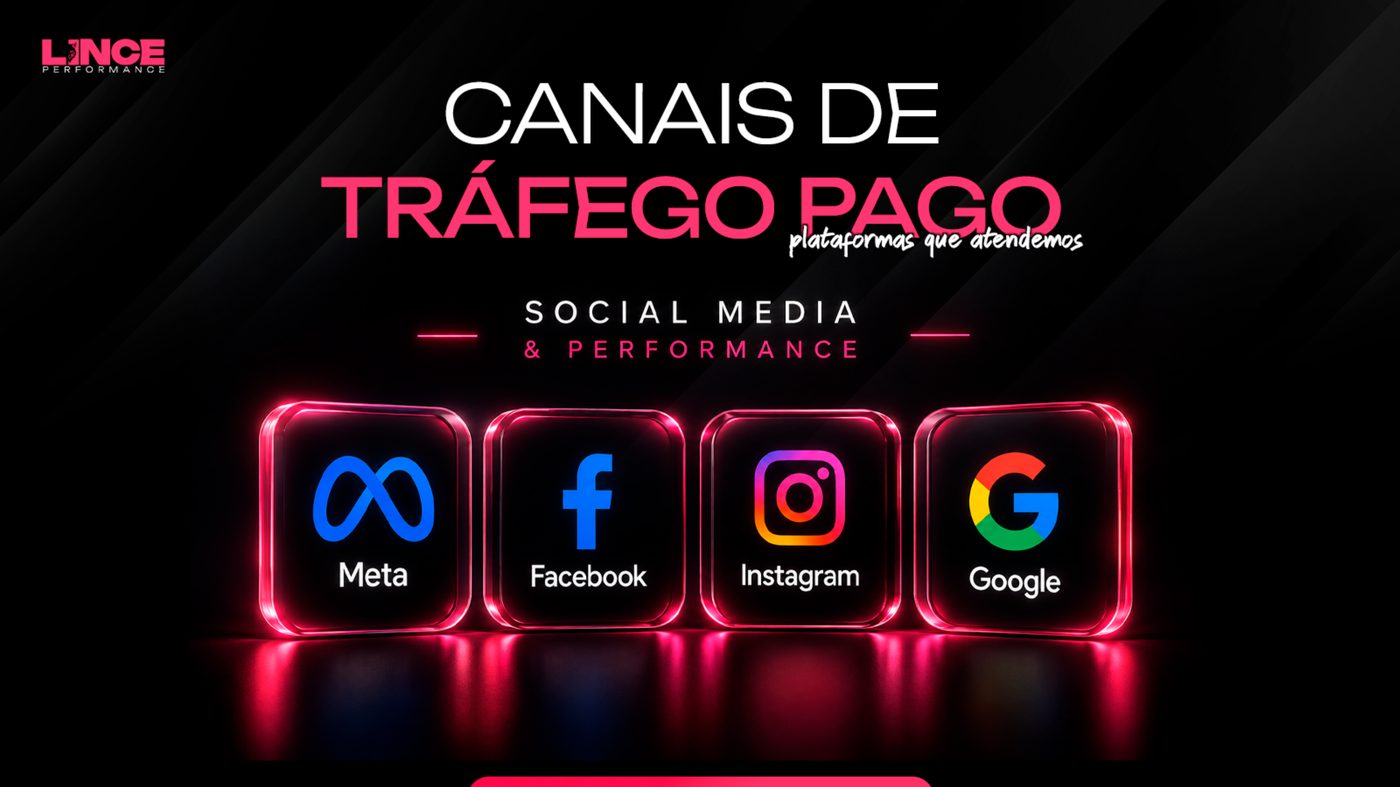 Canais de tráfego pago: Meta, Facebook, Instagram e Google