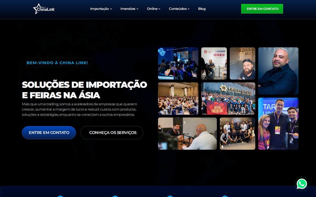 Site da China Link Trading no ar
