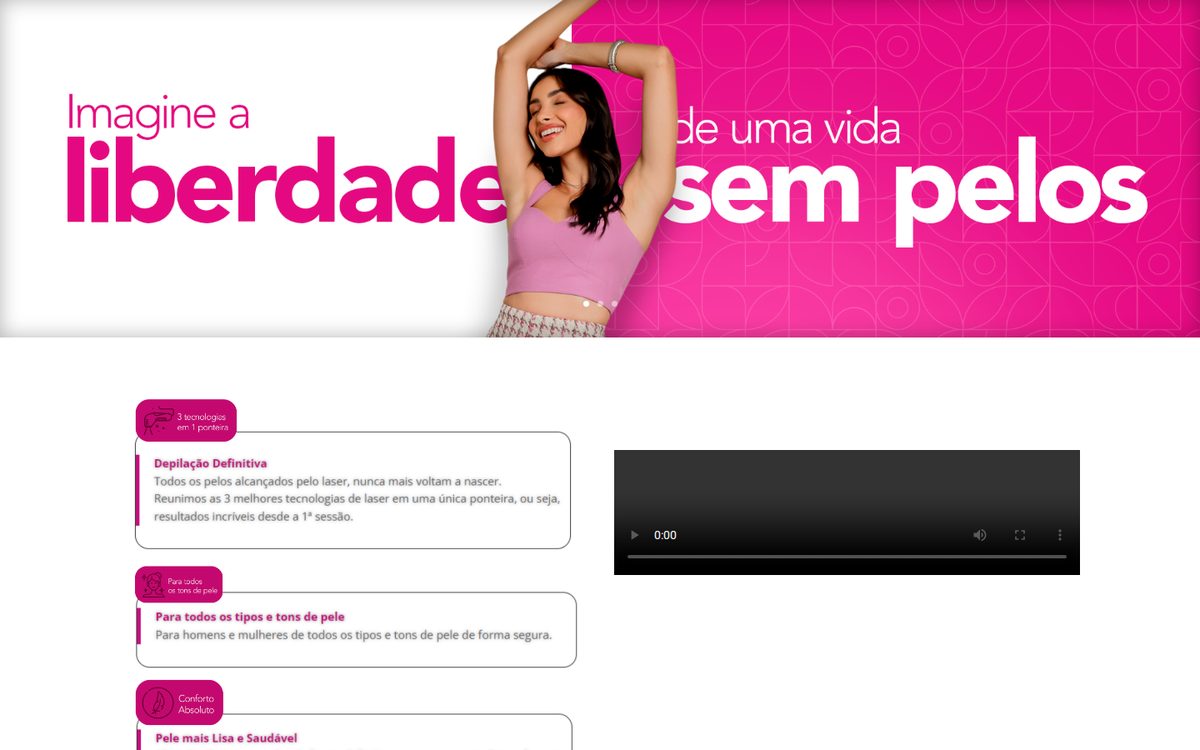 Site da Laser Rosa no ar